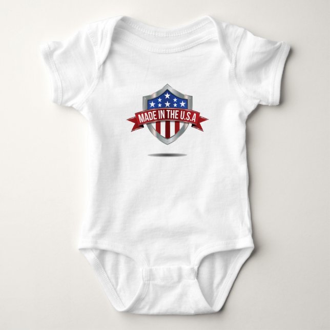 Made in the usa baby bodysuit (Front)