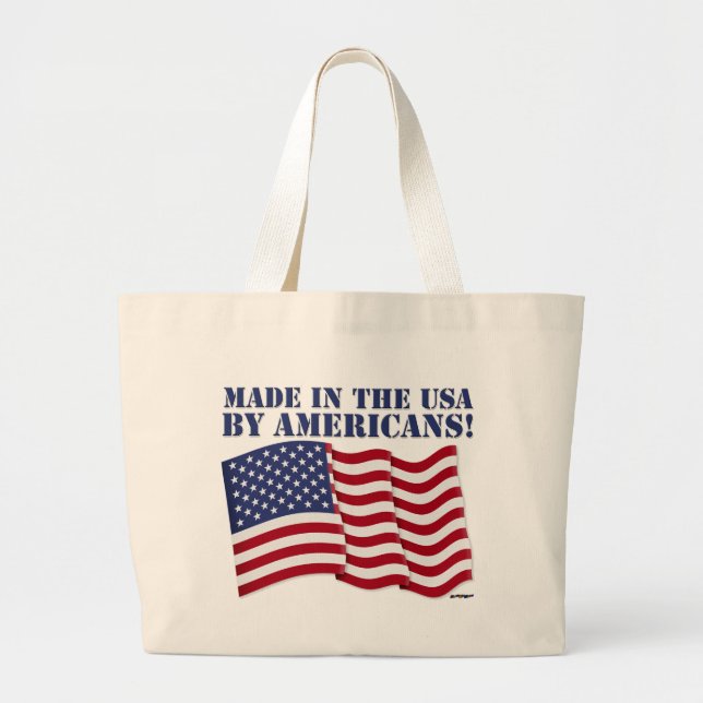 MADE IN THE USA BY AMERICANS! LARGE TOTE BAG (Front)