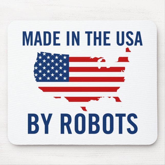 Made in the USA by Robots Mouse Mat (Front)