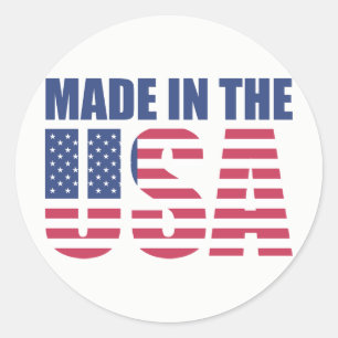 Made In The USA Classic Round Sticker