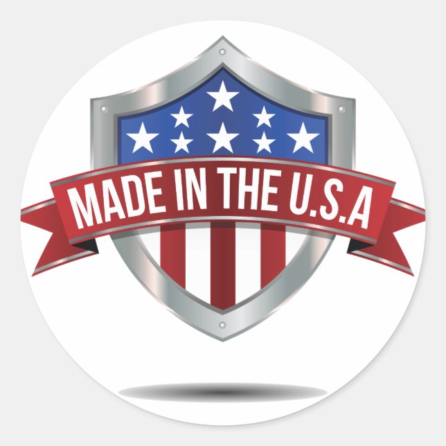 Made in the usa classic round sticker (Front)