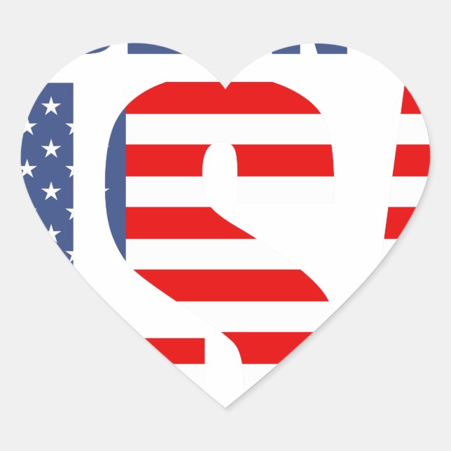 made in the usa heart sticker (Front)