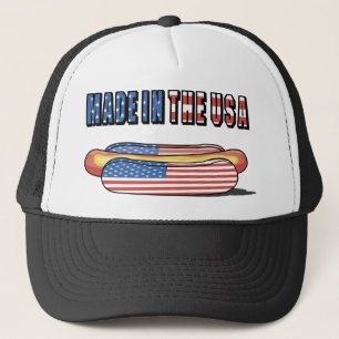 Made in the USA Patriotic Hot Dog Trucker Hat
