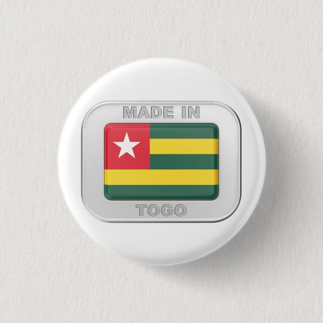 Made in Togo 3 Cm Round Badge (Front)