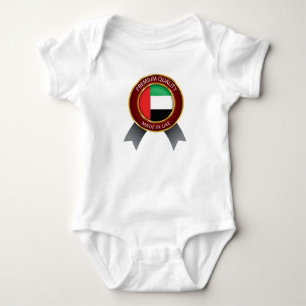 Made in UAE, Abstract UAE Flag, United Arab Emirat Baby Bodysuit
