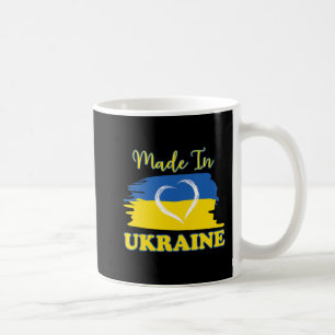 Made In Ukraine Ukrainian Flag Heart  Coffee Mug
