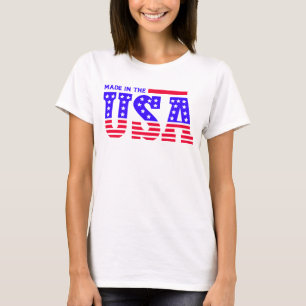 Made In USA American TEXT T-Shirt