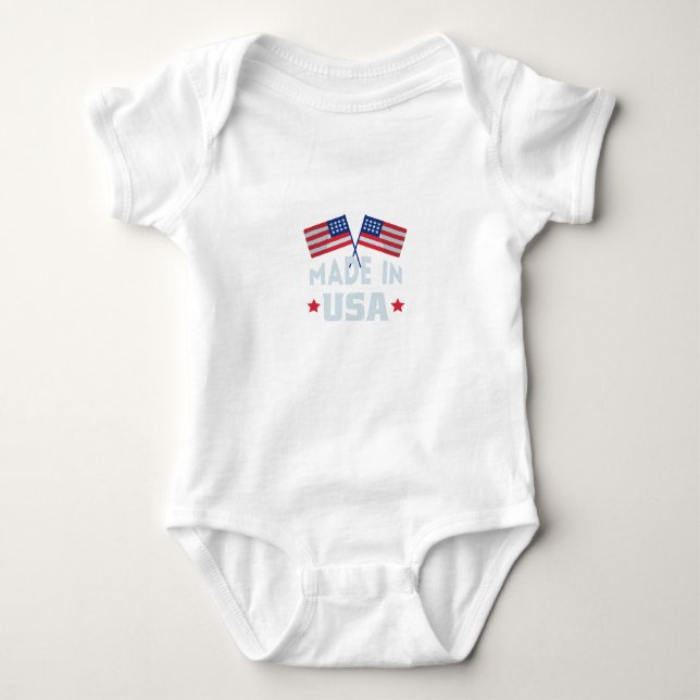 Made in USA baby bodysuit (Front)