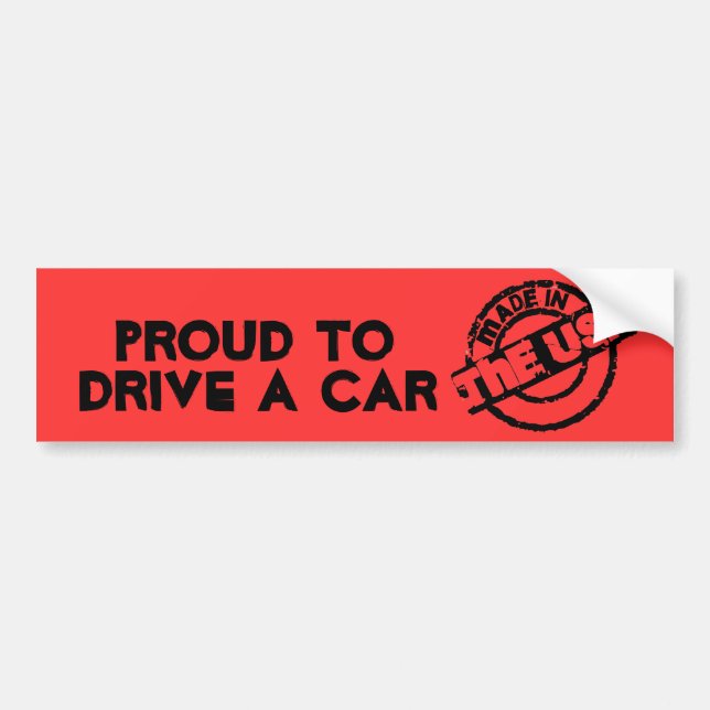 Made In USA Bumper Sticker (Front)