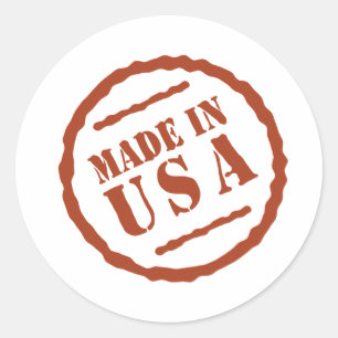 Made In USA Classic Round Sticker
