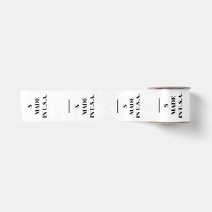 Made in USA Clothing Tag – S Size Woven Label Satin Ribbon