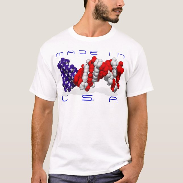 Made in USA DNA? - text is customisable T-Shirt (Front)