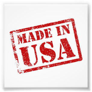 Made in USA, Made in America Photo Print