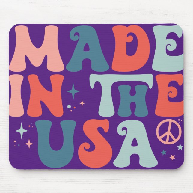 Made In USA Mouse Mat (Front)