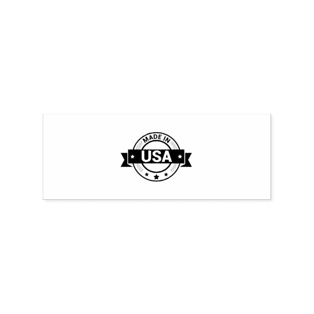 MADE IN USA Packaging Label Jet Black Ink Printed  Rubber Stamp (Stamped)