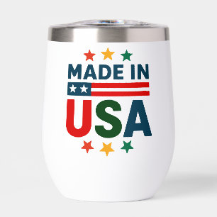 Made in usa patriotic typographic design