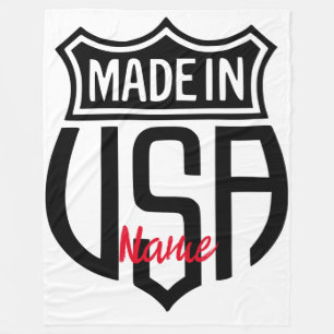 Made in USA Sign Thunder_Cove Fleece Blanket