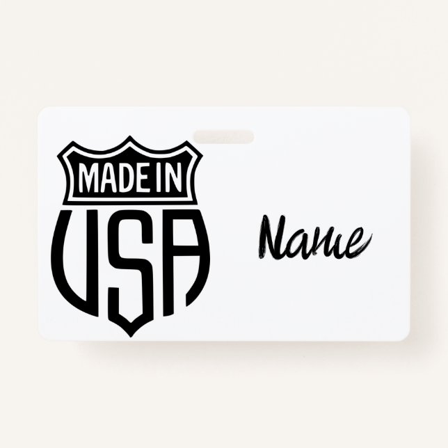 Made in USA Sign Thunder_Cove ID Badge (Front)
