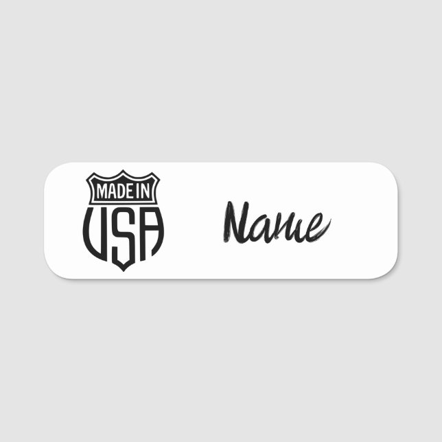 Made in USA Sign Thunder_Cove  Name Tag (Front)