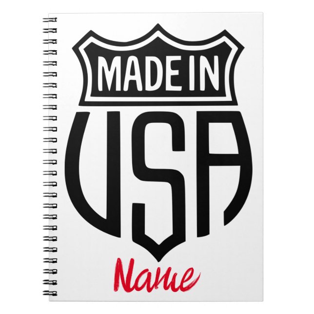 Made in USA Sign Thunder_Cove Notebook (Front)