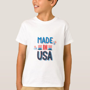 Made in USA Typography T-Shirt