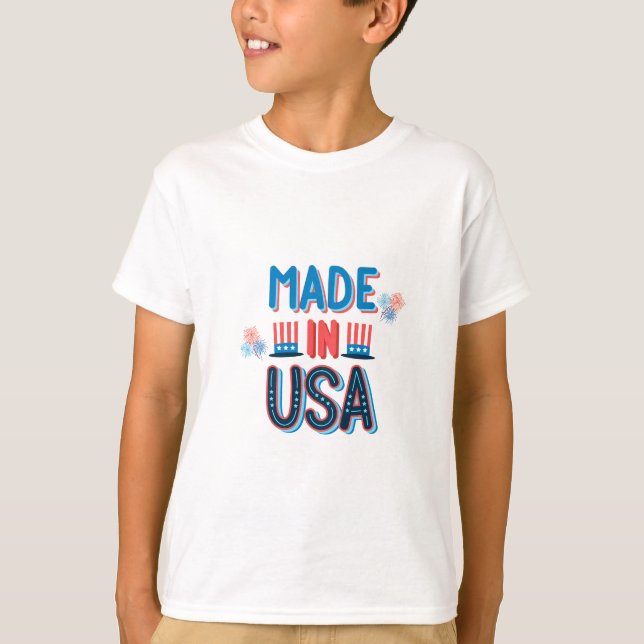 Made in USA Typography T-Shirt (Front)