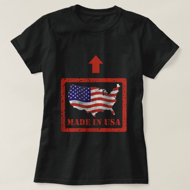 Made In USA Women's Basic Dark T-Shirt (Design Front)