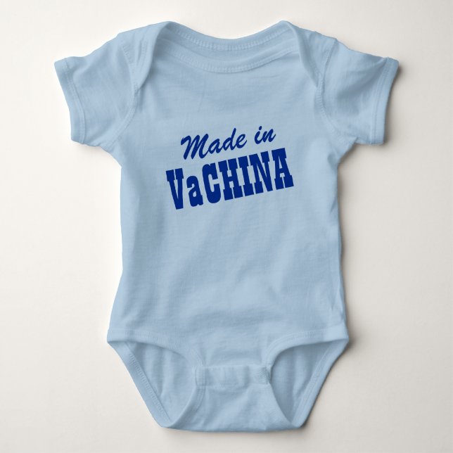 Made in Va-China Baby Bodysuit (Front)