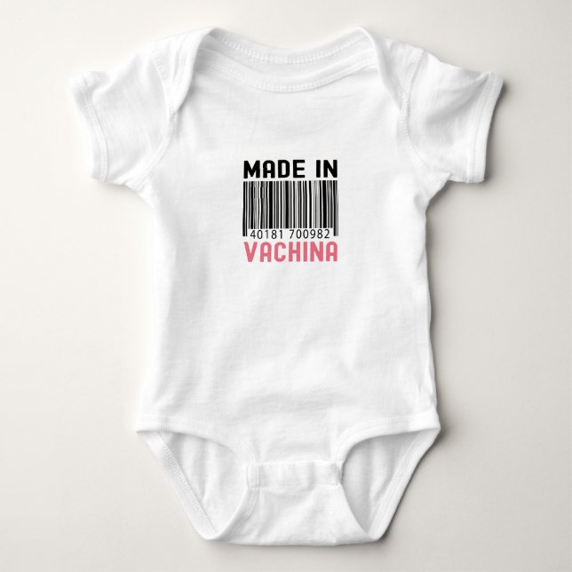 Made In Vachina Baby Bodysuit (Front)