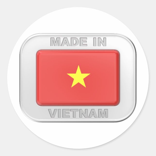 Made in Vietnam Classic Round Sticker (Front)