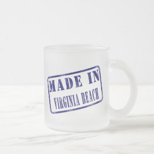 Made in Virginia Beach Frosted Glass Coffee Mug