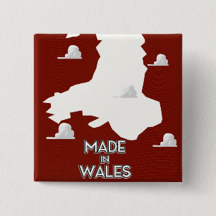 Made in Wales 15 Cm Square Badge