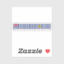Made in Western Australia Barcode Flag Sticker