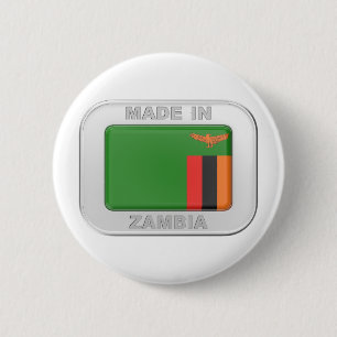 Made in Zambia 6 Cm Round Badge