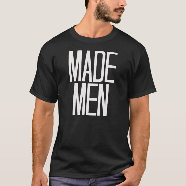Made Men T-shirt in black (Front)