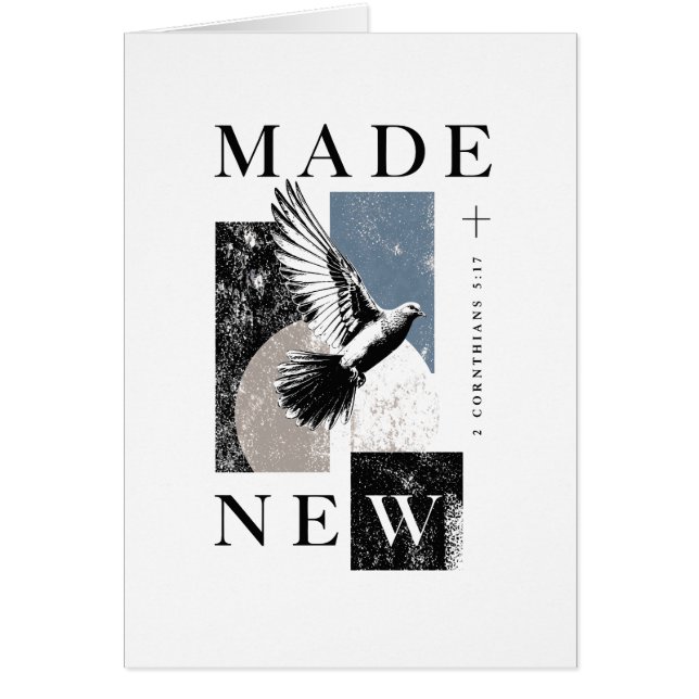 Made New 2 Corinthians 5:17 Brutalist Dove Baptism (Front)