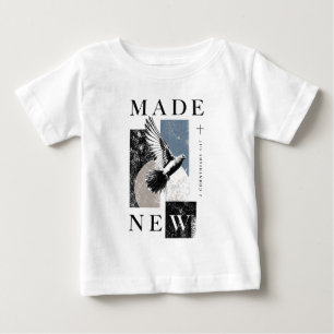 Made New 2 Corinthians 5:17 Brutalist Dove Baptism Baby T-Shirt