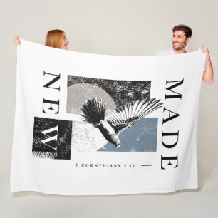 Made New 2 Corinthians 5:17 Brutalist Dove Baptism Fleece Blanket