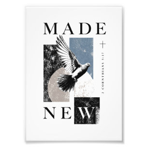 Made New 2 Corinthians 5:17 Brutalist Dove Baptism Photo Print
