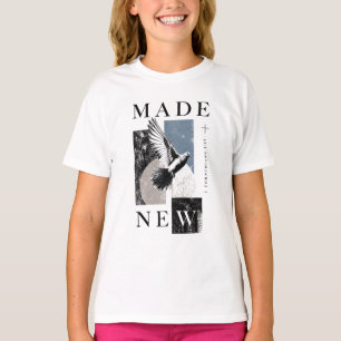 Made New 2 Corinthians 5:17 Brutalist Dove Baptism T-Shirt