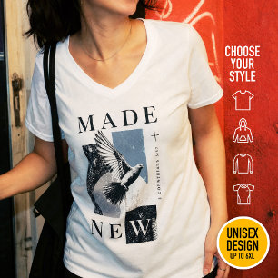 Made New 2 Corinthians 5:17 Brutalist Dove Baptism T-Shirt