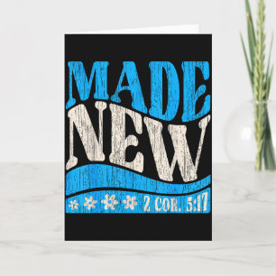 Made New Baptism Christian 2 Cor 5_17 Baptized Boy Card