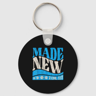 Made New Baptism Christian 2 Cor 5_17 Baptized Boy Key Ring