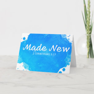 Made New Born Again Christian Faith: Water Baptism Card