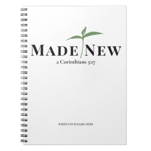 Made New Christian Personalised Notebook