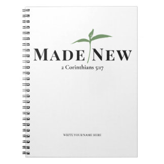 Made New Christian Personalised Notebook