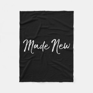 Made New Salvation Quote Faith Christian Baptism Fleece Blanket