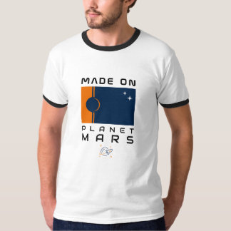 Made On Planet Mars T-Shirt with Martian Flag