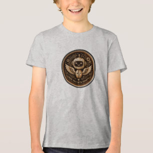 Made Only With Prompts Funny AI Coffee Robot Tri-Blend Shirt