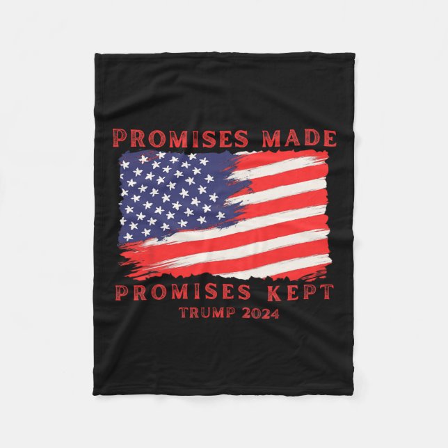 Made Promises Kept Vote Trump 2024  Fleece Blanket (Front)